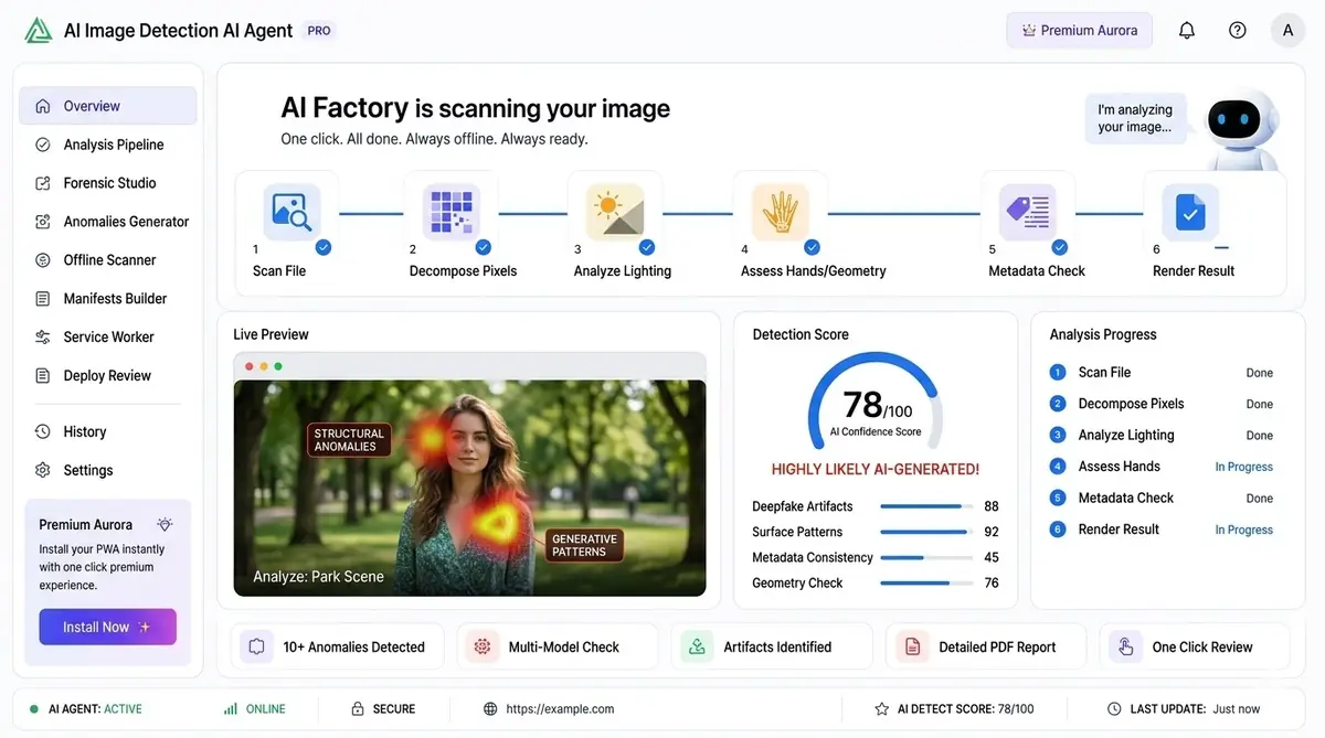 AI game agent app — example of the AI tool dashboard software